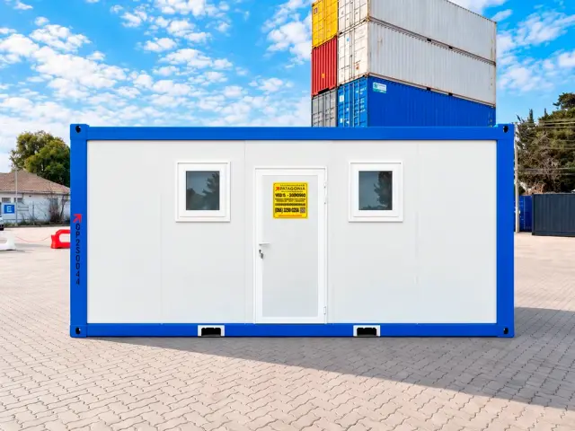 Frente del módulo con las dos puertas y sus ventanas de ventilación